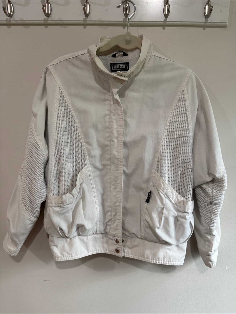 Levi's White Textured Bomber Jacket